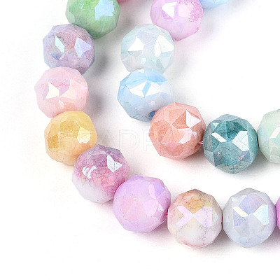 Anti-Tarnish Electroplate Glass Beads Strands GLAA-N010-10mm-02-1