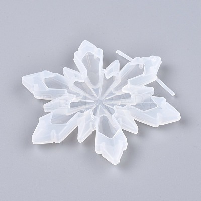 Christmas Snowflake Silicone Pendant Molds X-DIY-I036-02-1