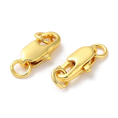 Rack Plating Brass Lobster Claw Clasps KK-F090-24G-01-1