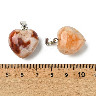 Natural Cherry Blossom Agate Pendants G-F820-10A-14-1