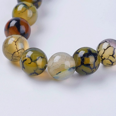 Natural Dragon Veins Agate Beads Strands G-G515-8mm-02B-1