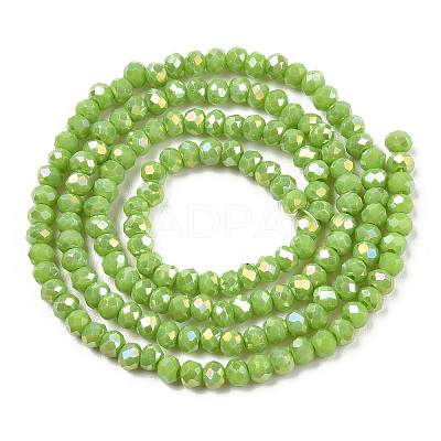 Electroplate Glass Beads Strands EGLA-A034-P2mm-B24-1