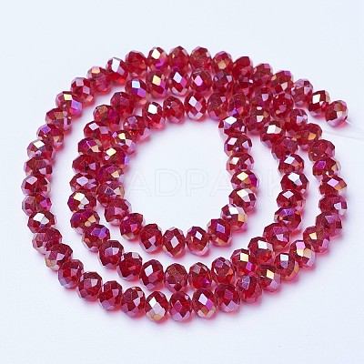 Electroplate Glass Beads Strands EGLA-A034-T2mm-B07-1