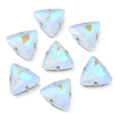 Mocha Fluorescent(MI) Triangle Sew on Rhinestone GGLA-Q086-01A-P02-1