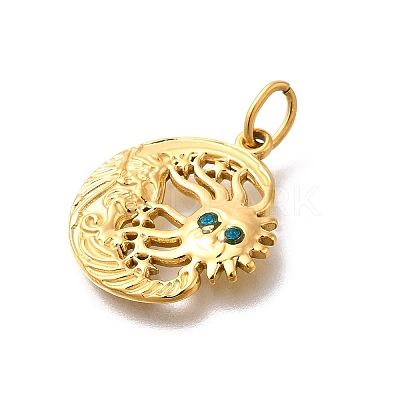 304 Stainless Steel Pendants STAS-R159-61G-01-1