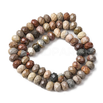 Natural Alashan Agate Beads Strands G-B179-A03-6x8mm-1