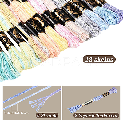 6-Ply Polyester Embroidery Floss OCOR-WH20074-15B-1