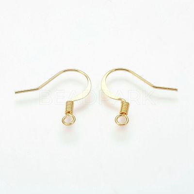 Brass French Earring Hooks X-KK-Q366-G-NF-1