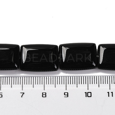 Natural Black Onyx(Dyed & Heated) Beads Strands G-T047-B29-01-1