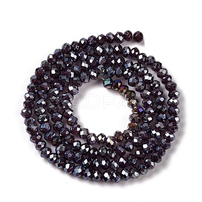 Baking Electroplate Glass Beads Strands DGLA-A039-J4mm-B22-1