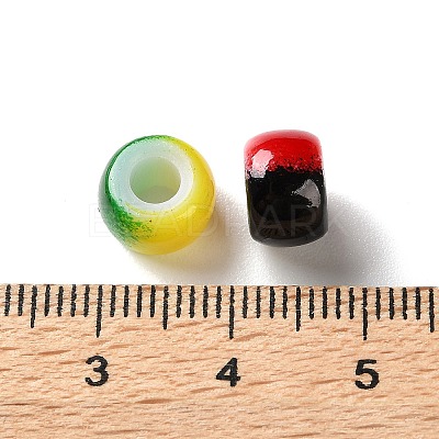 Spray Painted ABS Plastic European Beads KY-G033-02A-1