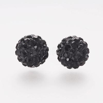 Polymer Clay Rhinestone Beads RB-K050-8mm-C02-1