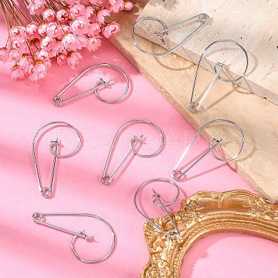 Iron Brooch Findings X-IFIN-K028-01P-1