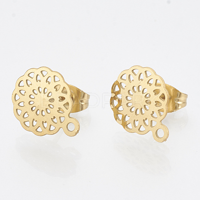 304 Stainless Steel Stud Earring Findings X-STAS-S079-36A-1