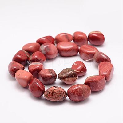 Natural Red Jasper Bead Strands G-K153-D29-1