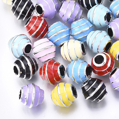 UV Plating Acrylic European Beads OACR-T005-34-1