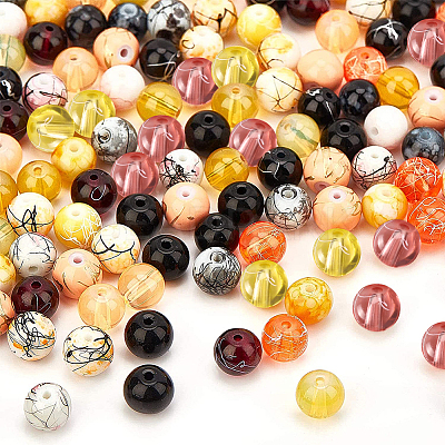 Drawbench & Baking Paint Glass Beads Strands GLAA-PH0001-03-8mm-1