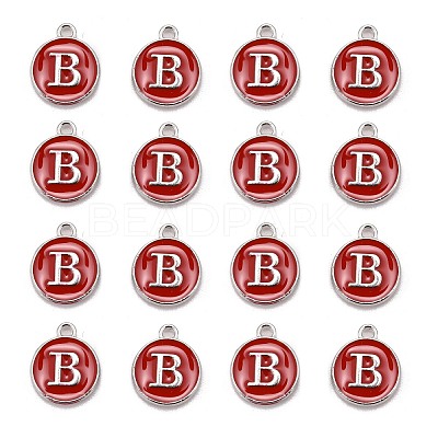 Platinum Plated Alloy Enamel Charms LS-ENAM-S118-03B-P-1