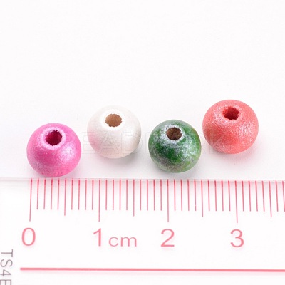 Round Natural Wood Beads WOOD-Q017-8mm-M-LF-1