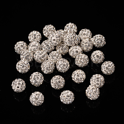 Pave Disco Ball Beads RB-Q195-8mm-001-1