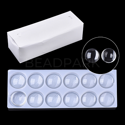 Transparent Glass Cabochons GGLA-R026-48mm-B-1