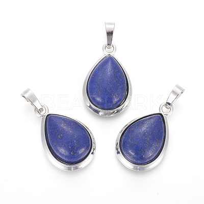 Natural Dyed Lapis Lazuli Pendants G-L512-C09-1