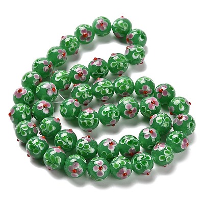 Handmade Lampwork Bumpy Beads Strands LAMP-A005-01C-1