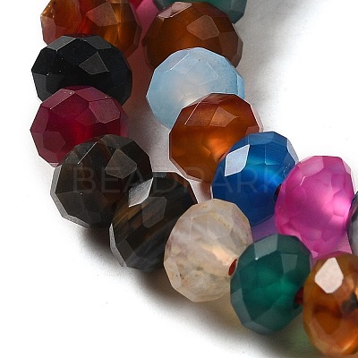 Natural Banded Agate/Striped Agate Beads Strands G-E605-A02-01I-1