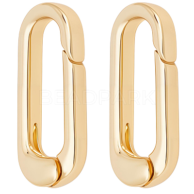 2Pcs Brass Spring Gate Rings KK-BBC0024-20G-02-1