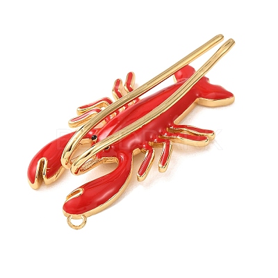Brass with Enamel Pendants KK-CBA2F11-10G-01-1