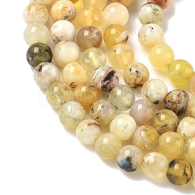 Natural Yellow Opal Beads Strands G-I213-18-4mm-1