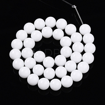 Baking Paint Opaque Glass Beads Strands GLAA-T032-P10mm-02-1