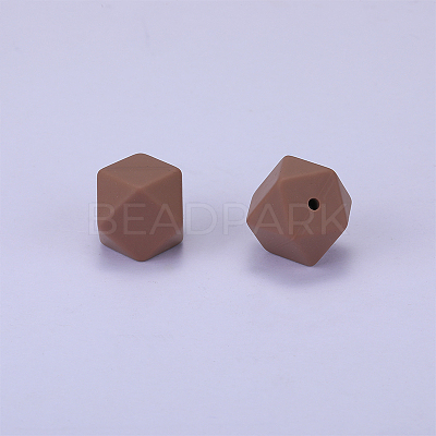 Hexagonal Silicone Focal Beads SI-JX0020A-114-1