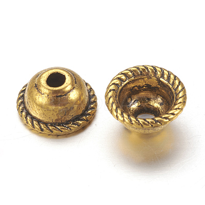 Tibetan Style Alloy Bead Caps X-GLF5099Y-NF-1