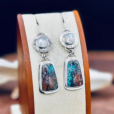 Alloy Enamel Dangle Earrings FS-WG6E131-01-1