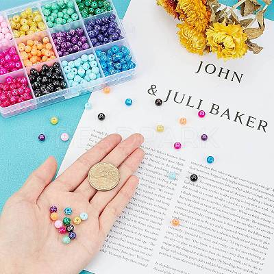720Pcs 12 Colors Drawbench Glass Beads Strands DGLA-PH0002-08-1