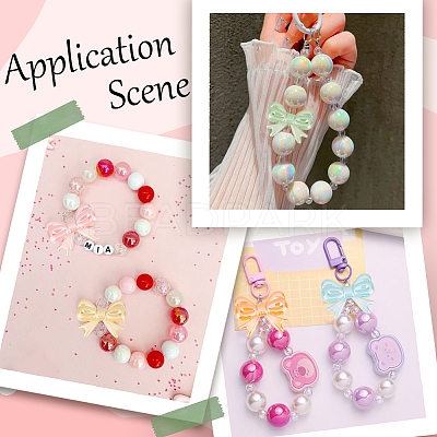 50Pcs Opaque Acrylic Beads SACR-SC0001-30-1