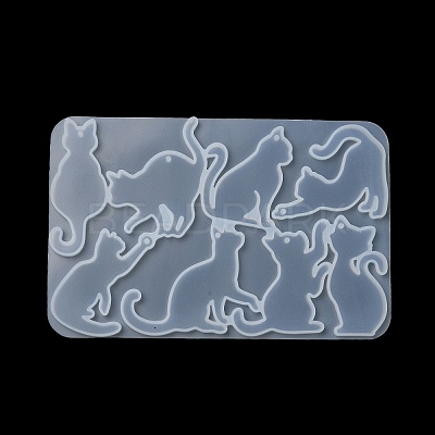 Cat Shape DIY Pendant Silhouette Silicone Molds X-SIL-F010-01-1