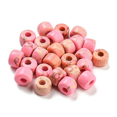 Synthetic Imperial Jasper Dyed Beads G-G003-A07-1