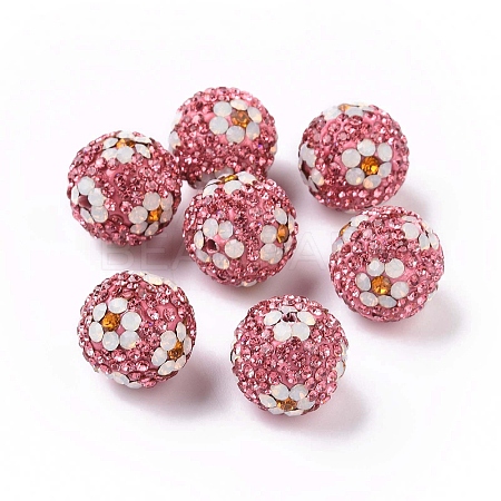 Polymer Clay Rhinestone Beads LS-RB-L029-03K-1