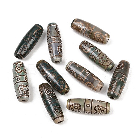 Tibetan Style dZi Beads TDZI-E004-60-1