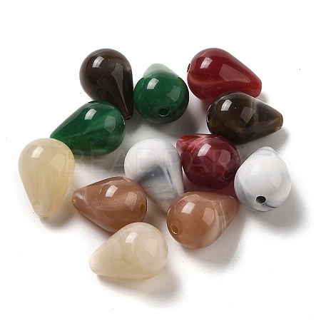 Opaque Acrylic Beads OACR-Z015-04-1
