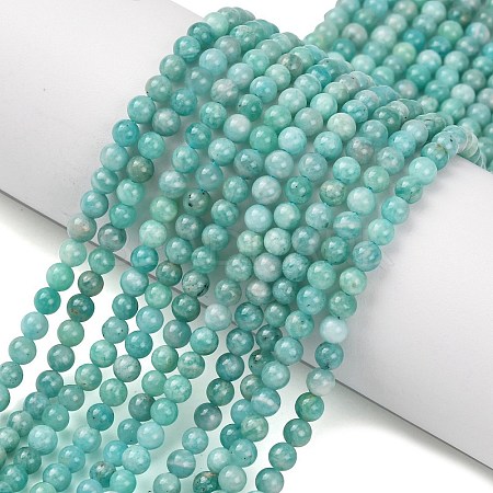 Natural Amazonite Beads Strands G-G453-A02-4mm-1