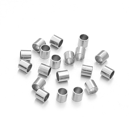 201 Stainless Steel Crimp Beads STAS-N119-01B-P-1