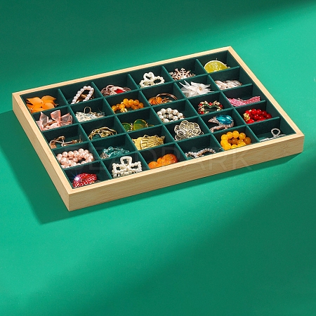 Velvet & Bamboo Jewelry Display Trays PW-WGCF8AC-04-1