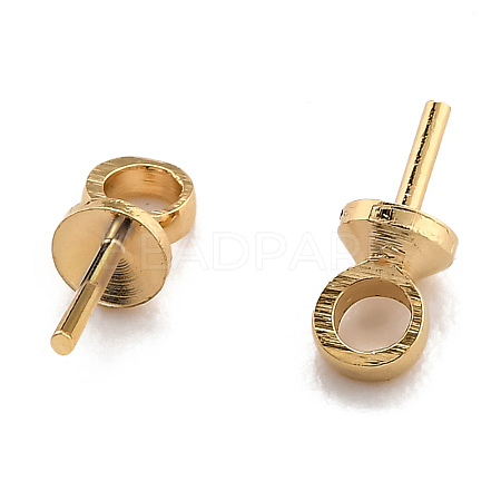 Brass Cup Pearl Peg Bails Pin Pendants KK-H759-29B-G-1