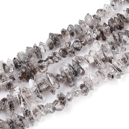 Natural Herkimer Diamond Beads Strands G-T144-A08-01-1
