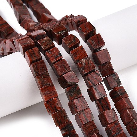 Natural Sesame Jasper/Kiwi Jasper Beads Strands G-T139-8x8-42A-1
