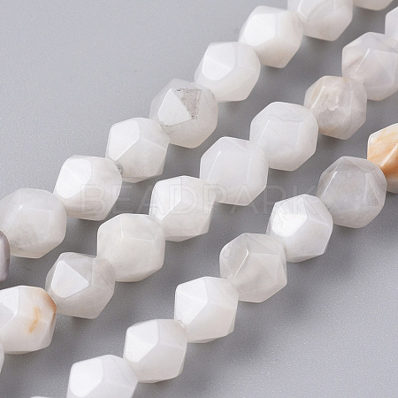 Natural White Crazy Lace Agate Beads Strands G-F668-03-6mm-1