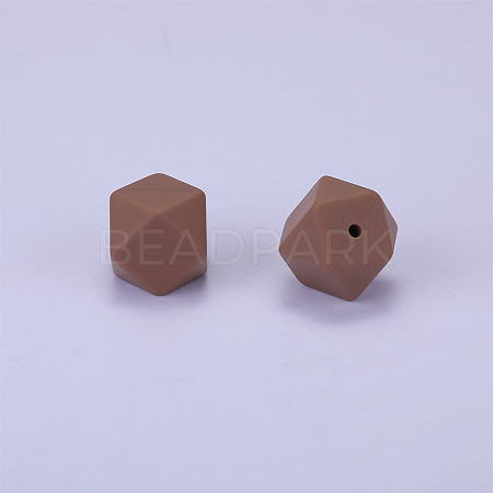 Hexagonal Silicone Focal Beads SI-JX0020A-114-1
